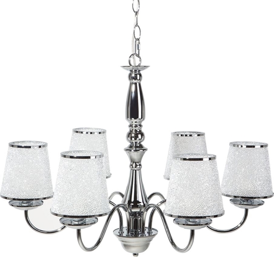 Изображение Lampa wiszca Beliani yrandol metalowy srebrny BRADANO