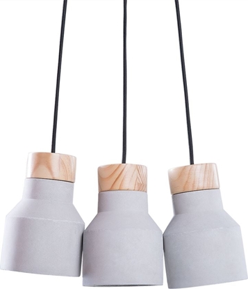 Picture of Lampa wiszca Beliani Lampa wiszca 3 klosze betonowa szara BAHT