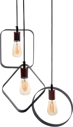 Picture of Lampa wiszca Beliani Lampa wiszca 3 klosze metalowa czarna VOMANO