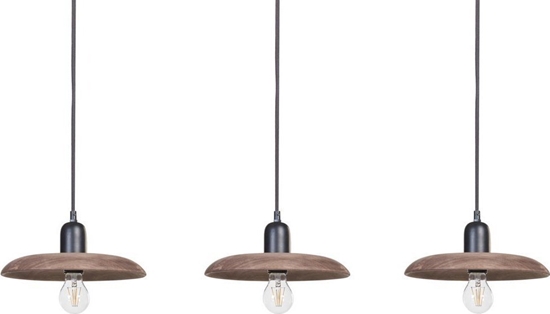 Picture of Lampa wiszca Beliani Lampa wiszca 3-punktowa drewno mango ciemne MANAIR
