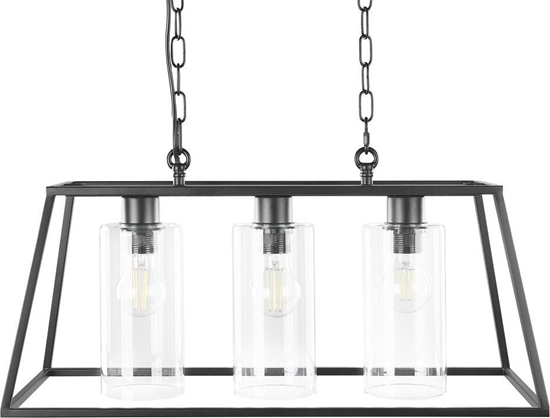 Picture of Lampa wiszca Beliani Lampa wiszca 3-punktowa metalowa czarna MUGER!