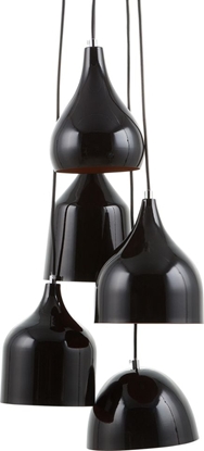 Picture of Lampa wiszca Beliani Lampa wiszca 5 kloszy metalowa czarna SAVIO