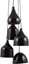 Изображение Lampa wiszca Beliani Lampa wiszca 5 kloszy metalowa czarna SAVIO
