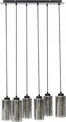 Picture of Lampa wiszca Beliani Lampa wiszca 6-punktowa szklana szara PURIRI