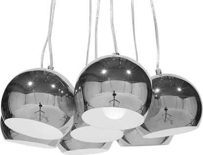 Picture of Lampa wiszca Beliani Lampa wiszca 7 kloszy metalowa srebrna OLZA