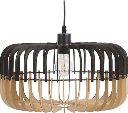 Picture of Lampa wiszca Beliani Lampa wiszca jasne drewno czarny SOUS