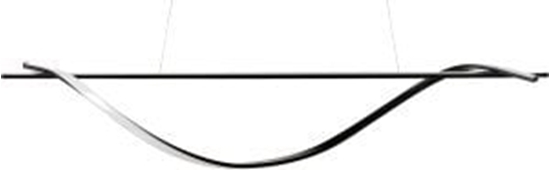 Picture of Lampa wiszca Beliani Lampa wiszca LED metalowa czarna BODRI!