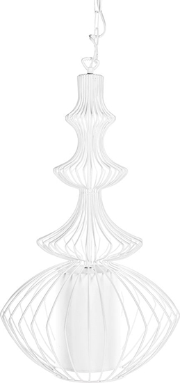 Picture of Lampa wiszca Beliani Lampa wiszca metalowa biaa KOLVA