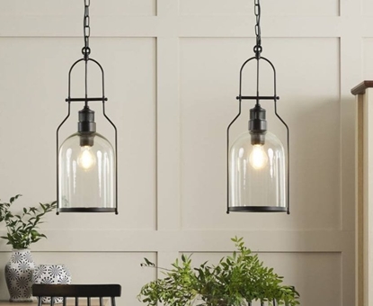 Picture of Lampa wiszca Beliani Lampa wiszca metalowa czarna BASHILO!