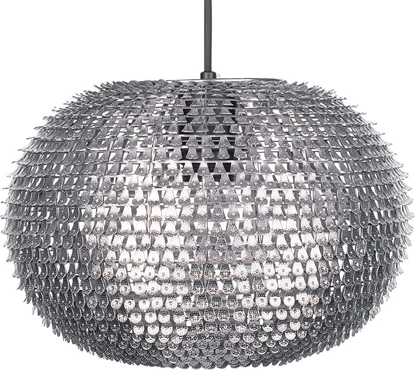 Picture of Lampa wiszca Beliani Lampa wiszca metalowa srebrna REINE