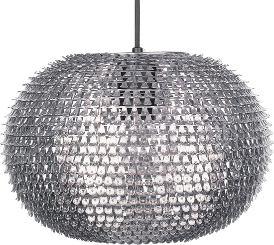 Picture of Lampa wiszca Beliani Lampa wiszca metalowa srebrna REINE