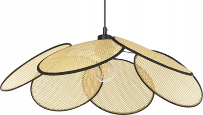 Picture of Lampa wiszca Beliani Lampa wiszca naturalna z czarnym MEROO