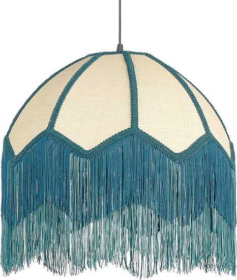 Picture of Lampa wiszca Beliani Lampa wiszca naturalna z niebieskim MILAGRO