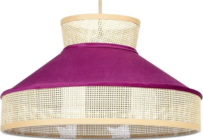 Picture of Lampa wiszca Beliani Lampa wiszca rattanowa z róowym BATALI!