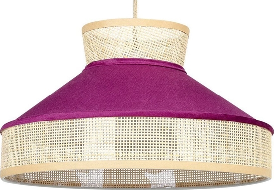 Picture of Lampa wiszca Beliani Lampa wiszca rattanowa z róowym BATALI!