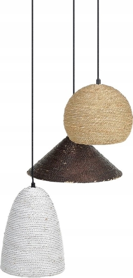 Picture of Lampa wiszca Beliani Lampa wiszca sznurkowa 3-punktowa wielokolorowa ENDRICK