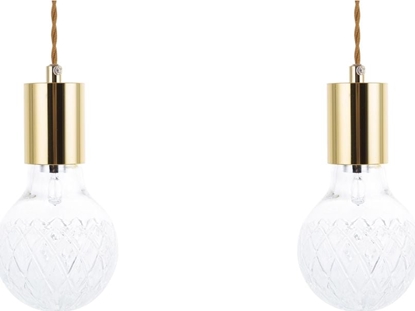 Picture of Lampa wiszca Beliani Zestaw 2 lamp wiszcych szklanych zoty ANZA