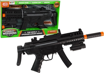 Picture of LeanToys Duy Pistolet Karabin Maszynowy na baterie wiato Dwik Wibracje