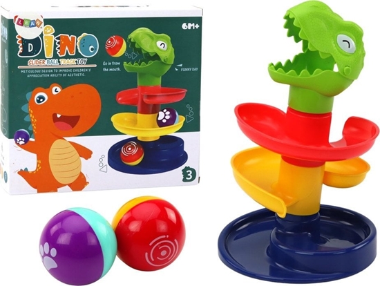 Picture of LeanToys Edukacyjna Zjedalnia Dla Kulek Sorter Zielony Dinozaur