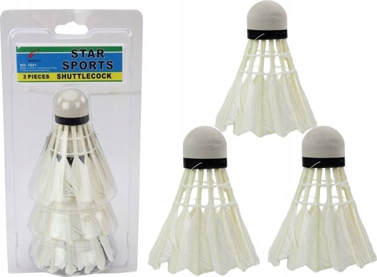 Picture of LeanToys Zestaw Lotek z Piór Do Gry w Badmintona 3 Sztki