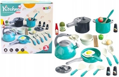 Attēls no LeanToys Zestaw Maego Kucharza Garnki Naczynia Produkty Spoywcze 33 El