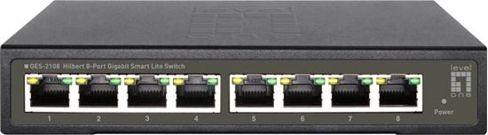 Picture of Level One LevelOne GES-2108 tīkla pārslēgs Vadīts L2 Gigabit Ethernet (10/100/1000) Melns