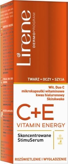 Picture of Lirene LIRENE_Vitamin Energy C + E skoncentrowane stimuserum do twarzy, szyi i oczu rozwietlenie i wygadzenie 30ml