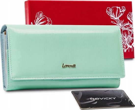 Picture of Lorenti Lakierowany, duy portfel damski ze skóry naturalnej  Lorenti NoSize