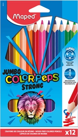 Изображение Maped Kredki Colorpeps Strong Jumbo 12 kolorów