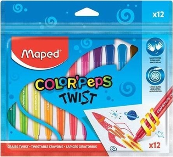 Picture of Maped Kredki Twist wiecowe wykrcane 12 kolorów MAPED