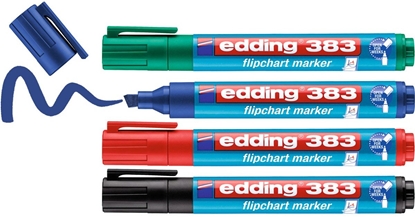 Picture of Marker do flipchartów e-383 EDDING, 1-5 mm, 4 szt., mix kolorów