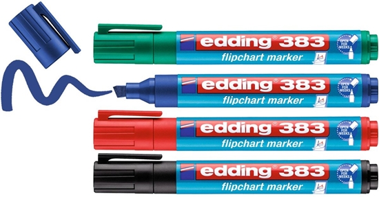 Picture of Marker do flipchartów e-383 EDDING, 1-5 mm, 4 szt., mix kolorów