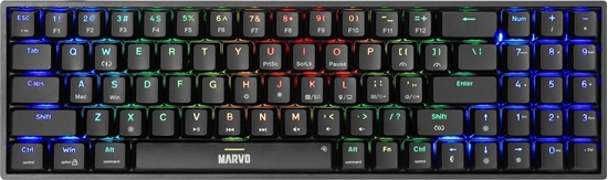 Picture of Marvo SHOGO 78, klawiatura US, do gry, przewodowa (USB), czarna, mechaniczna, podwietlenie