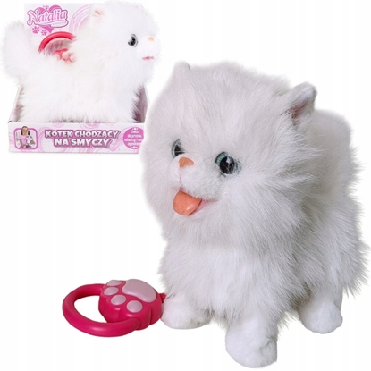 Attēls no Maskotka interaktywna Kot chodzcy na smyczy biay