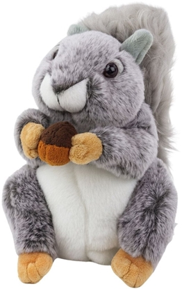 Attēls no MASKOTKA PLUSZOWA PRZYTULANKA WIEWIÓRKA Z ORZECHEM SZARA 22CM MIKKI PLUSZ