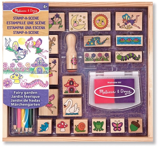 Изображение MELISSA & DOUG playset Stamp-a-Scene-Fairy Garden
