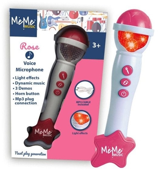 Picture of MEME RÓOWY MIKROFON Z EFEKTAMI DWIKOWYMI I WIATEM