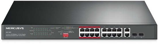 Picture of MERCUSYS switch MS120GP (16xGbE,14xPoE+,2xGbE/SFPcombo,192W)