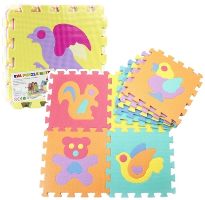 Attēls no Mikkie Puzzle Mata Edukacyjna Zwierzta Pianka EVA Kolorowe 9 el. EDUKAMP