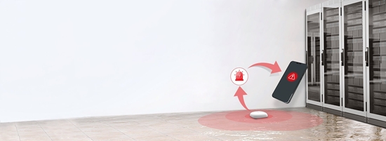 Picture of MILESIGHT Milesight WS303 Mini czujnik zalania punktowego LoraWan do azienek oraz Smart Building IP 67 Syrena Alarmowa MQTT