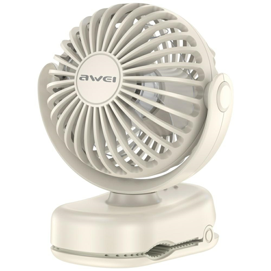 Picture of Mini desk fan AWEI F45 with clip 1200mAh white