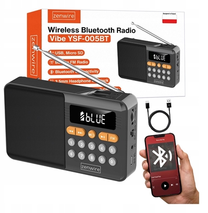 Picture of Mini Radio FM Bluetooth Przenone na Baterie Kuchenne Gonik Bezprzewodowy