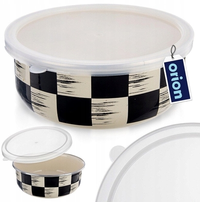 Изображение Miska emaliowana z pokrywk SZACHOWNICA 19 cm, 1,5 l