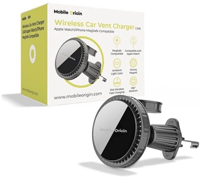 Изображение Mobile Origin Wireless Car Vent Charger CA18, Apple Watch/iPhone MagSafe Compatible