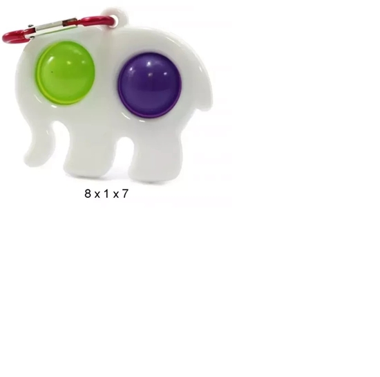 Picture of Mocco Bubble Pop It Antistress Sensory /  Elephant / keychain / White
