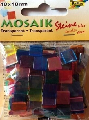 Picture of Mozaika kamyczki transparentne 10x10mm 190szt EDUKAMP