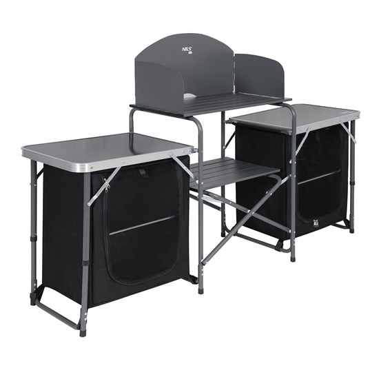 Изображение NC3042 Salokāms kempinga virtuves skapis ar pārsegu Nils Camp