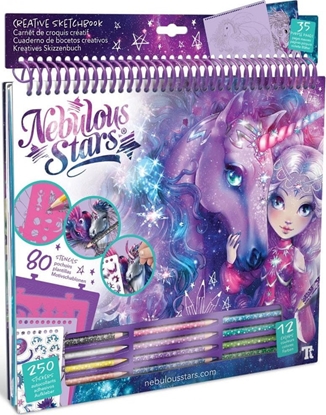 Attēls no Nebulous Stars Szkicownik z kredkami i naklejkami Konie Firiaz&Daliaz