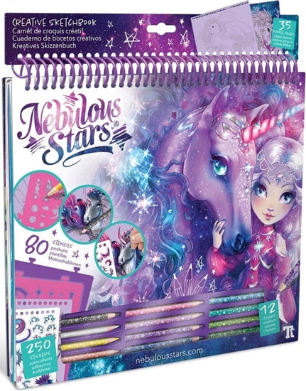 Picture of Nebulous Stars Szkicownik z kredkami i naklejkami Konie Firiaz&Daliaz