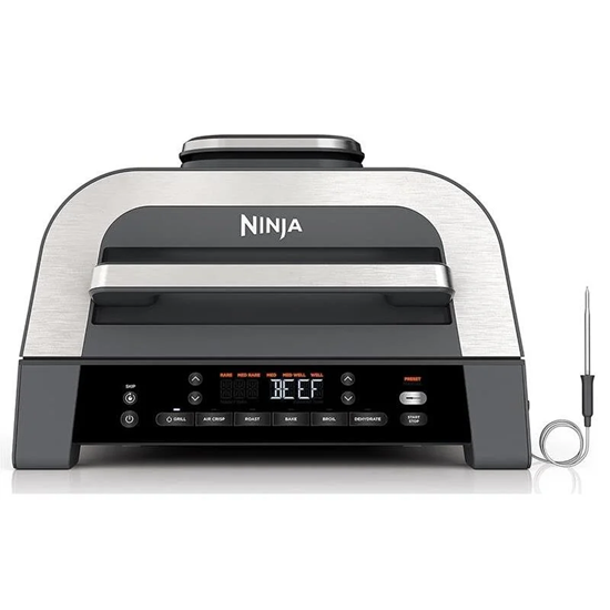 Изображение Ninja | 6-in-1 MAX Grill and Air Fryer | DG551EU | 3.8 L | Number of programs 6 | Silver/Black